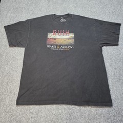 Extra Large Rush Snakes & Arrows World Tour 2007 Band Faded Black Concert Shirt
