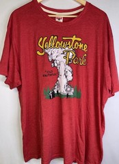 Homage Yellowstone Old Faithful Graphic T Shirt Red 3XL Retro Park Tee