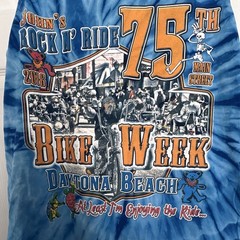 Colortone Daytona Beach Bike Week Tie-Dye Blue Sleeveless T-Shirt Men’s XL