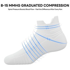 Ankle Compression Socks for Men and Women 6 Pairs Cushioned Low Cut Athletic …