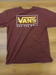 vans off the wall t shirt large Bleached Spots