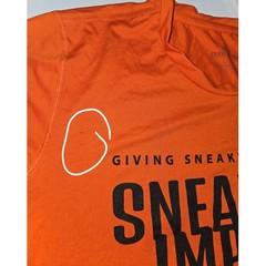 Adidas Men’s Creator Tee Sneaker Impact Graphic T Shirt Orange SZ L