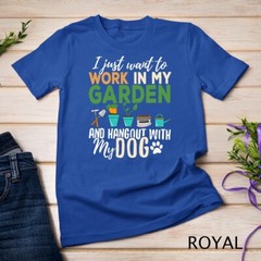 Gardening T-Shirt Dog Lover Gardener Garden Pet Gift Plants Unisex T-shirt
