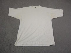Vintage Galt Sand Shirt Mens Large White Blank Made in USA Single Stitch 90s
