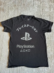 Playstation Sony Logo Japanese Kanji Gamer Officially Licensed Adult T Shirt S
