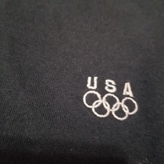 Vintage 90’s Black Atlanta Olympics Games Embroidered T-Shirt Large