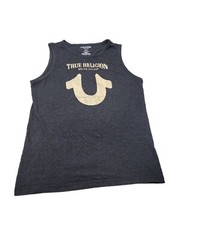 True Religion Loungewear Tank Top Men’s Horseshoe Metallic Gold Logo Size Small