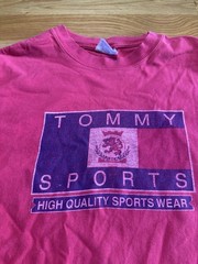 Hanes Beefy-T Men’s XL Pink Short Sleeve Crew Neck Sports Graphic Logo Tee
