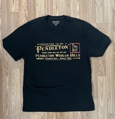 Pendleton Oregon Black Mens Short Sleeve Graphic Tee T-Shirt L Large 1006 Mens