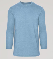 True Classic Classic Dark Heather Crew Neck Long Sleeve T-Shirt New