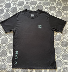 RVCA Black Sport Tee Graphic Print Crew Neck Men’s Short Sleeve T-Shirt Sz S