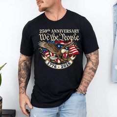 250 Anniversary USA 250th Eagle Flag Patriotic 4th of July T-Shirt