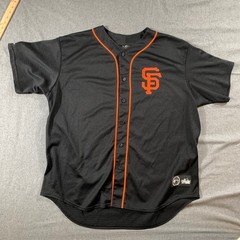 Majestic San Francisco Jersey Shirt Adult Size 2X Black Outdoor Athletic Shirt