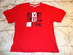 Velero mens T-shirt XL red short sleeve 100 percent cotton solid graphic