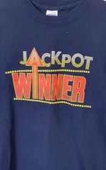 Isle of Capri Mens Sz 2XL Casino Lake Charles Blue Red T-Shirt Jackpot Winner