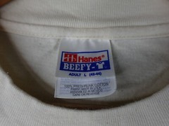 Hanes Beefy-T Size Large Amigos Eye Care Eyeball Print on back