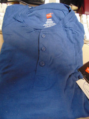 Hanes Men’s Long-Sleeve Henley Shirt SLEEPWEAR 95% cotton 3 button Medium SOFT