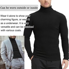 Men’s Thermal Turtleneck Shirts Long Sleeve Pullover Sweater Top Base Layer Warm