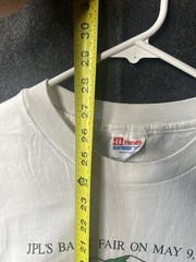 Vintage 1990s Single Stitch Hanes Heavyweight White T-Shirt Mens L Made in USA