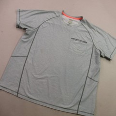 Mens Shirt XL Gray Short Sleeve Crew Neck Outdoors Lightweight Casual