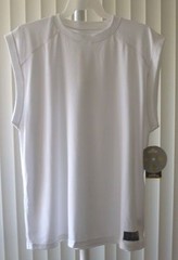 Gold’s Gym Sleeveless Shirt Muscle Shirt White Bi-Dri Medium