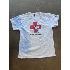 American Red Cross Snoopy Joe Cool Be Cool Give Blood T-Shirt White Large 2023