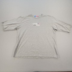 Vintage Roots USA Olympic Team 2002 T Shirt Gray Logo Graphic Cut Sleeve Mens XL