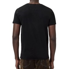 John Varvatos Men’s Metallic Coiled Snake Embroidered Graphic Crew T-Shirt Black