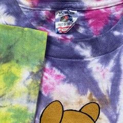 Vintage Winnie The Pooh Peace Hippie Tie Dye Tee Shirt Size XL 23″X31″