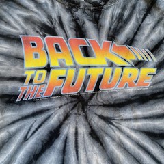 Back to the Future Tie-Dye Graphic T-Shirt Adult Size LARGE Universal Studios