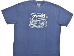 Lucky Brand Men’s Fender Electric Sunset Blue Short Sleeve Crew Neck Sz 2XLT NEW