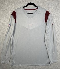Nike NFL On Field Dri-Fit Long Sleeve Shirt Mens XL Gray Washington Lightweight