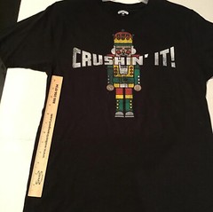Holiday Time Crushin’ It! Nutcracker Black Christmas Shirt -Men’s Size S NEW