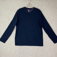 Croft & Barrow Shirt Mens Size S Navy Long Sleeve Stretch Knit T-Shirt Tee