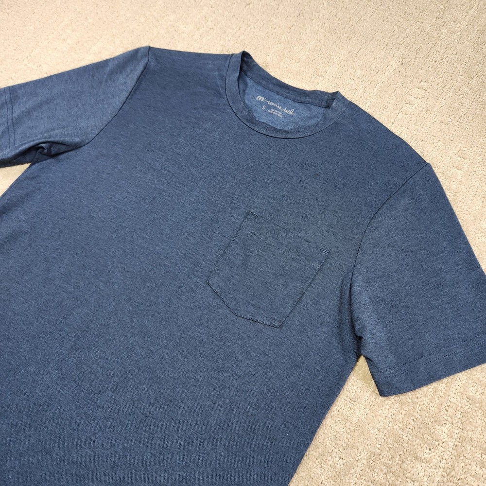 Travis Mathew Shirt Men Small Cloud Collection Blue Golf Tee