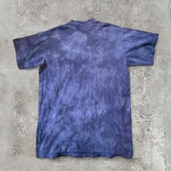 Vintage The Mountain Bald Eagle Shirt Mens M American Flag Blue Tie Dye USA