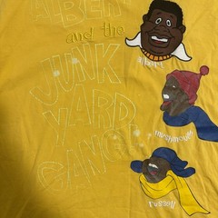 Platinum FUBU Fat Albert Junk Yard Gang Graphic T-Shirt Yellow Mens Size XL