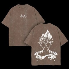 Dragon Ball 2026 New Hot Vegeta Anime Men Washed T-Shirt Harajuku Summer Cotton