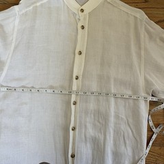 Vintage Versace Classic V2 Mandarin Henley Collar Shirt Miami Vice SZ L