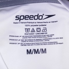 Speedo T Shirt Mens Medium Solid White Quick Dry UPF 50+ Long Sleeve Athletic