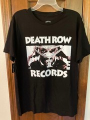 Death Row Records Snoop Dogg T-Shirt Shirt L Bling Ice Chain Portrait Last One !