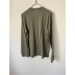 Apt. 9 Mens Premier Flex Long Sleeve Henley basic Shirt Olive Green Size M