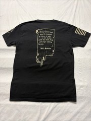 Grunt Style Black 1776 Skull Flag Graphic Print Crew Neck T-Shirt Mens Large