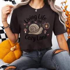 Autumnal Coffee Comfort Tee Cozy Lifestyle Shirt Fall Season Gift