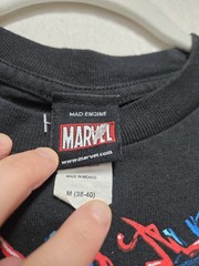 Vintage Y2K Venom Marvel Mad Engine Black Graphic Shirt Size Medium RARE FIND