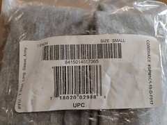 2 Packs! US ARMY GREY PT LONG SLEEVED T-Shirt PTU Size Small