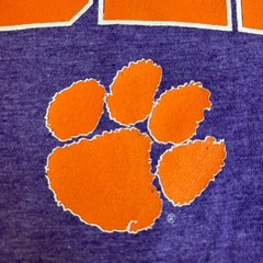 Anvil Clemson Tigers Purple Short Sleeve T-Shirt Size L