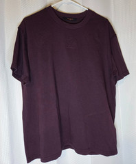 Louis Vuitton Purple LV Logo Cotton Knit Crewneck Short Sleeve T-Shirt Medium
