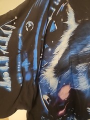 Vintage 2001 GILDAN Great Wolf Lodge Wolf All Over Print T-Shirt Size 3XL