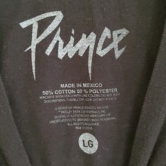 Prince Purple Rain Size L Black/Purple T-Shirt